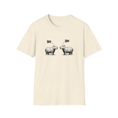 Funny Capybara Bro T-Shirt, Animal Lover Gift, Cute Humor Tee, Unisex Casual Wear, Fun Birthday Present, Quirky Graphic Shirt