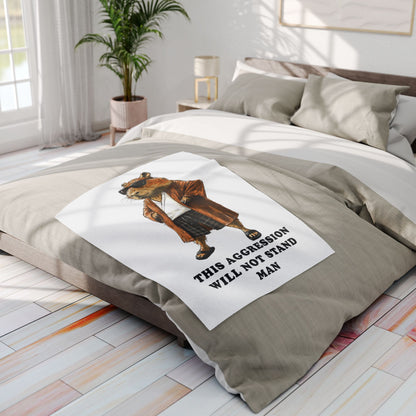 Fleece Blanket - Big Lebowski Inspired Capybara - 'This aggression will not stand, man'