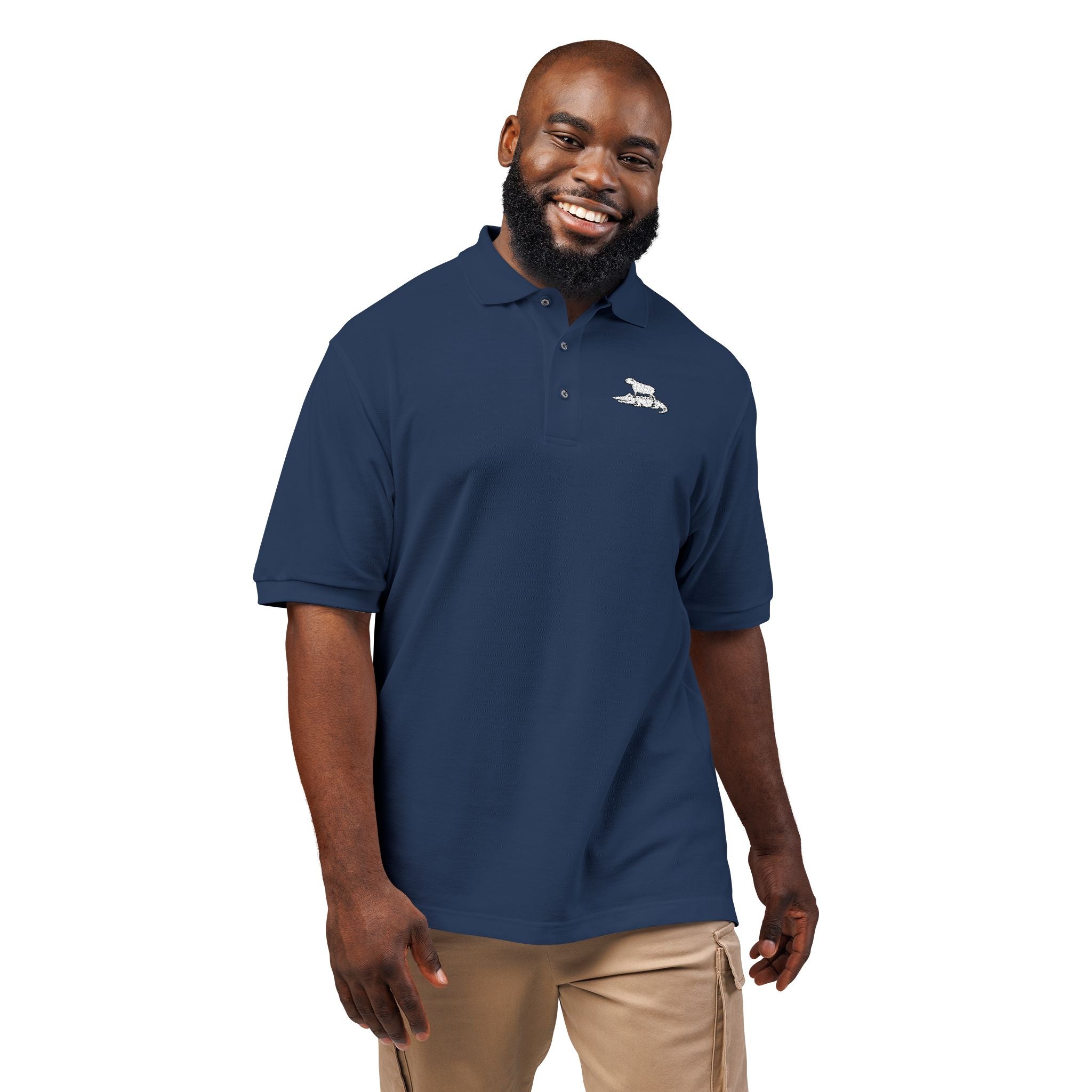 Embroidered Capybara & Alligator Funny Golf Polo Shirt