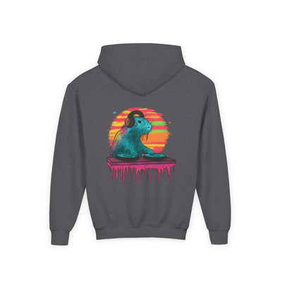 DJ Capybara Kids Hoodie – Music Lover Sweatshirt