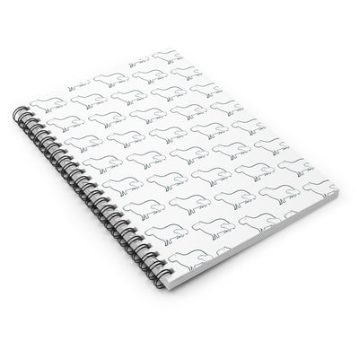 Minimalist Capybara Spiral Notebook – Mom and Baby Pattern Journal