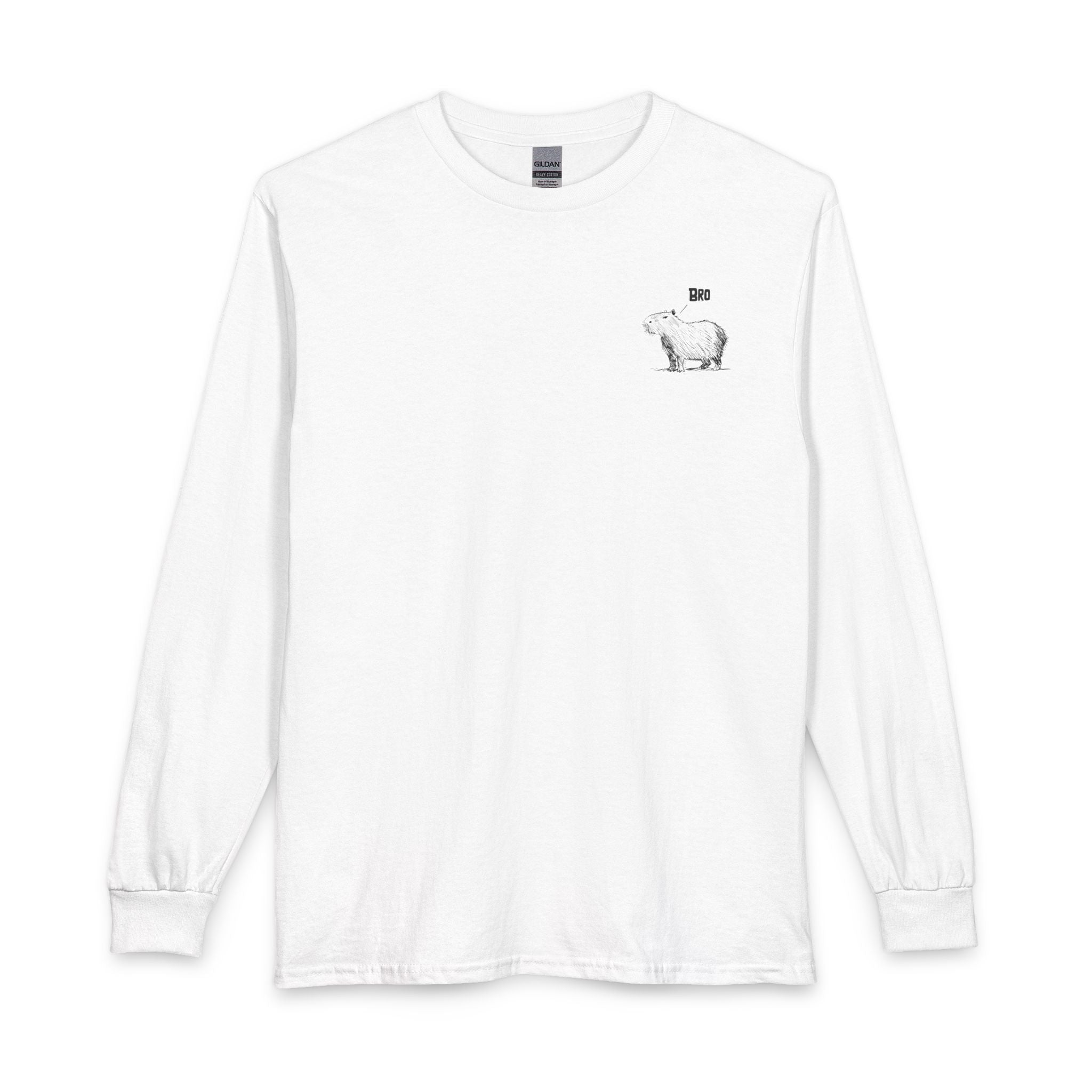 Bro Shirt Long Sleeve – Minimalist Capybara Youth Tee