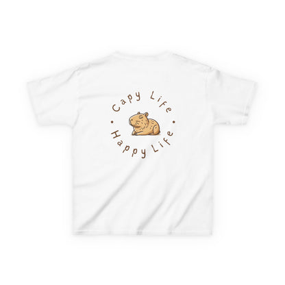 Kids Capybara Life Tee - Happy Life Graphic T-Shirt for Children