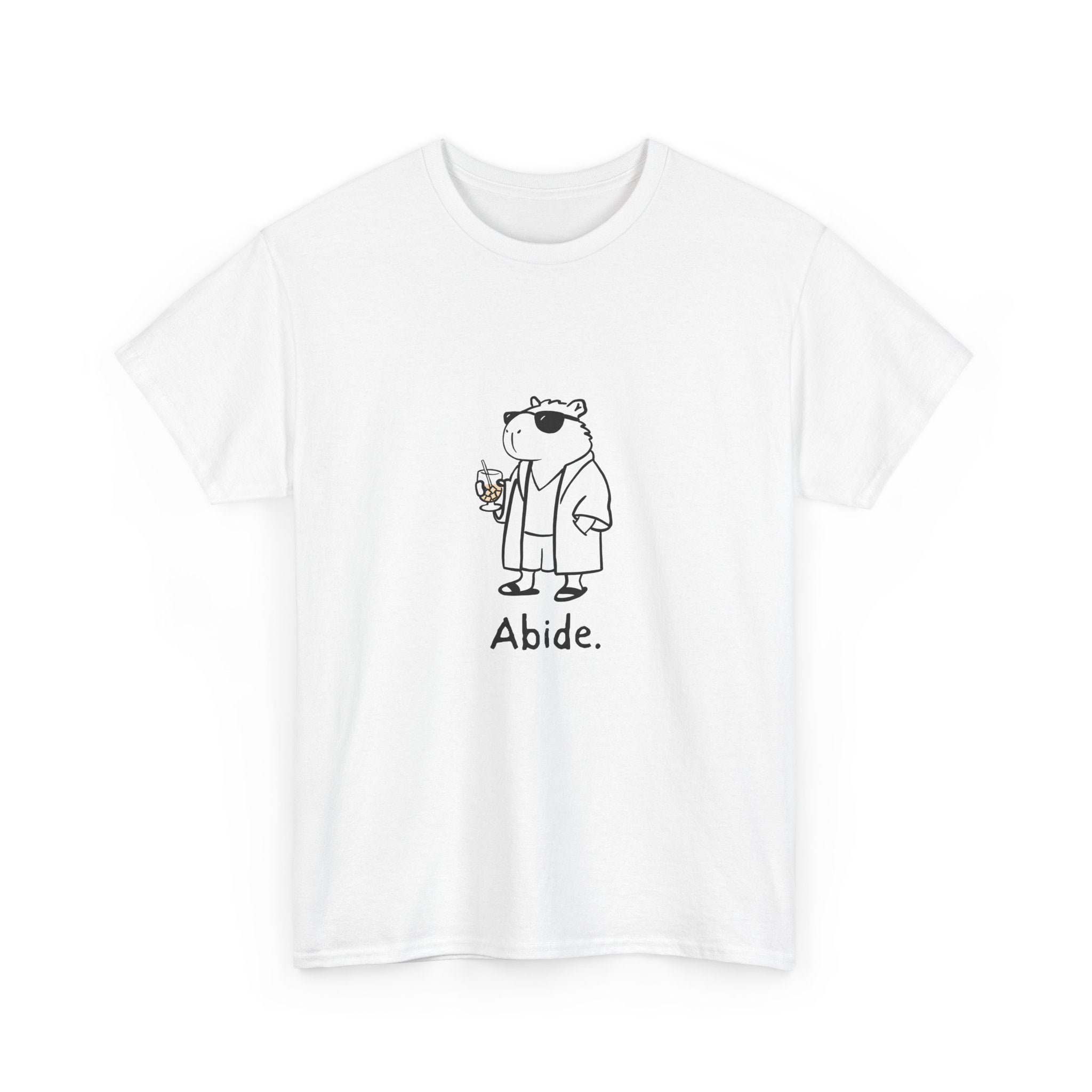 "Abide" Capybara Dude Heavy Tee