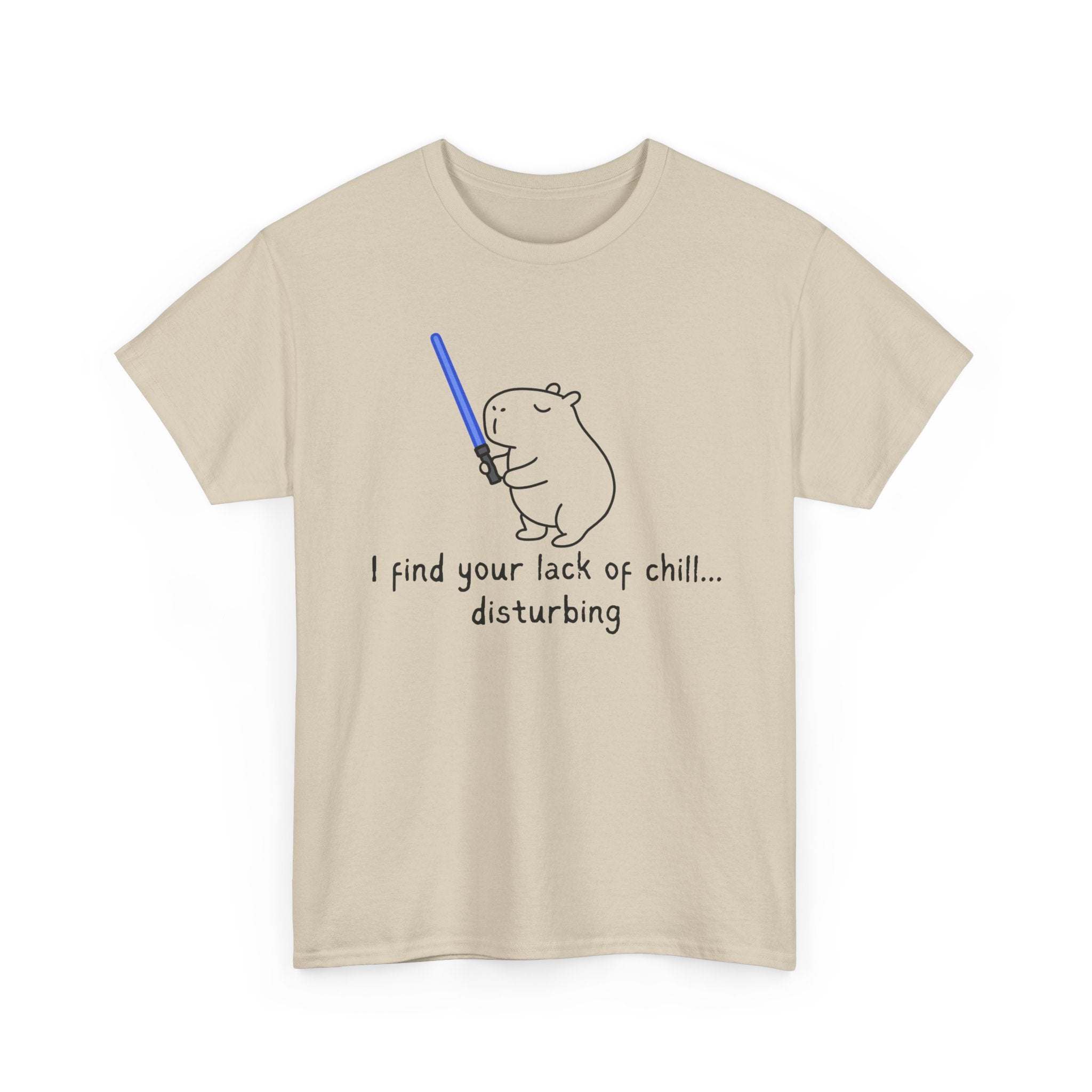 "I find your lack of chill disturbing" Capybara Jedi Heavy Tee