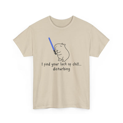 "I find your lack of chill disturbing" Capybara Jedi Heavy Tee