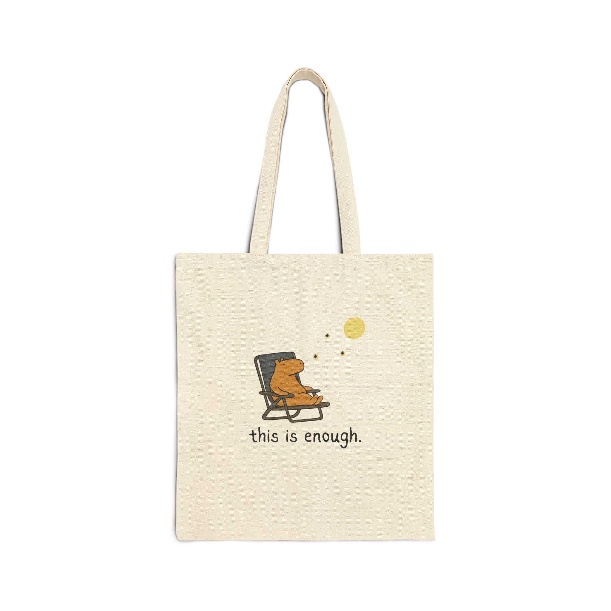 This Is Enough Moonlight Capybara Tote Bag