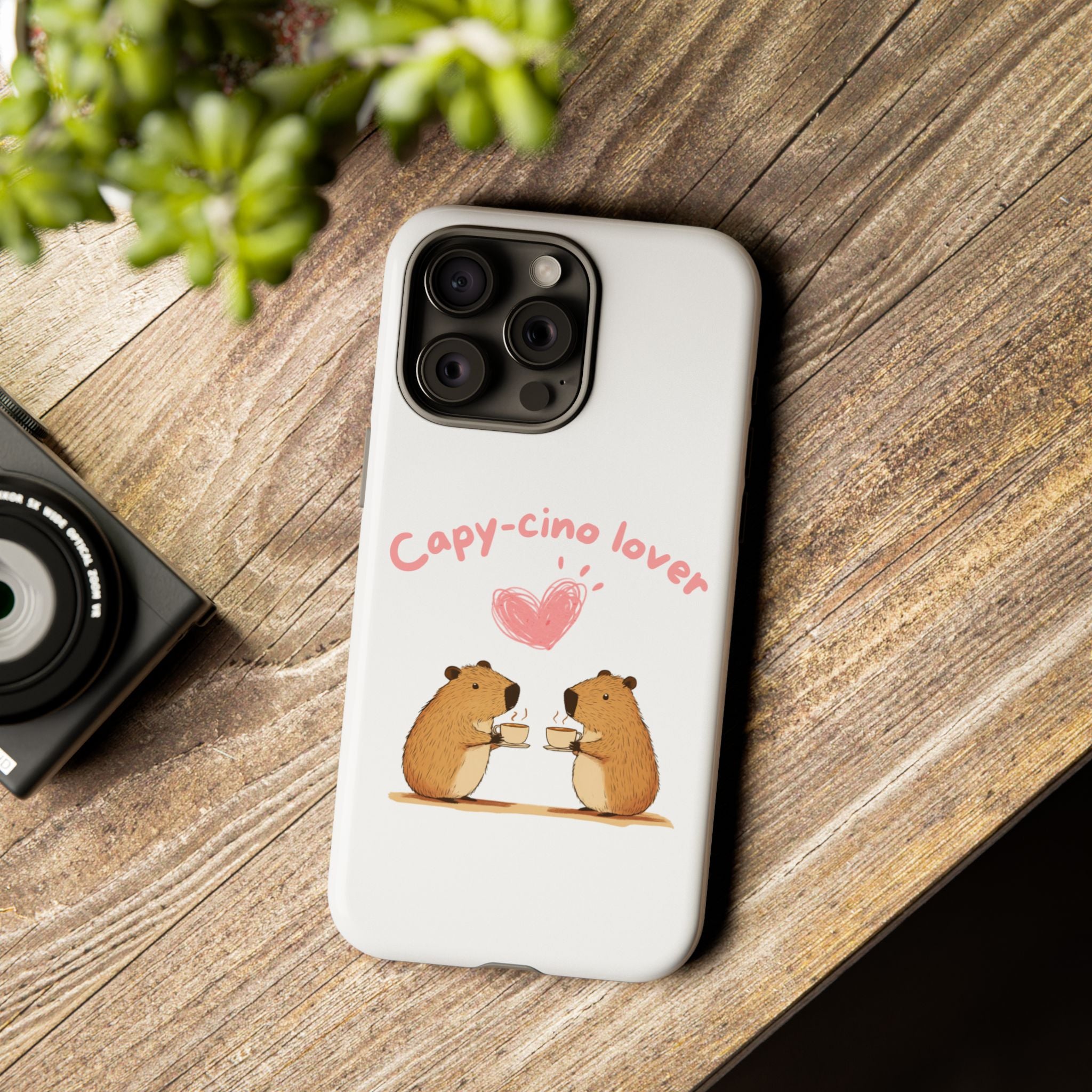 Cute Capybara Phone Case  (Capy-cino Lover Series)