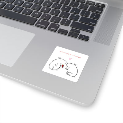 Capybara Valentine sticker design - view 3