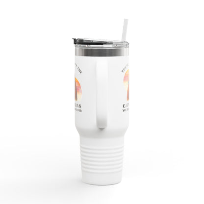 Funny Insulated Travel Mug, 40oz | Unique Gift for Coffee Lovers, Capybara Design, Travel Cup for Home, Work, Eco-Friendly Mug