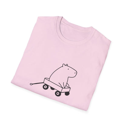 Funny Minimalist Tee - Here Against My Will Capybara Shirt