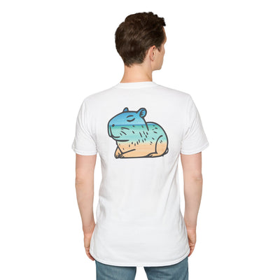 Ocean Chill Capybara Unisex Softstyle T-Shirt - Relaxed Fit Graphic Tee