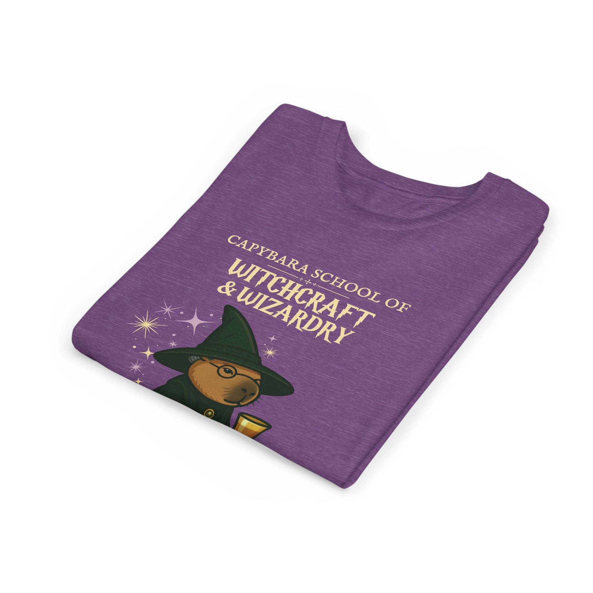 Whimsical Youth Tee - Capybara Professor McGonagall Shirt, Capybara School of Witchcraft & Wizardry, Funny Harry Potter Parody | Magical Fandom Gift |  Unisex Tee