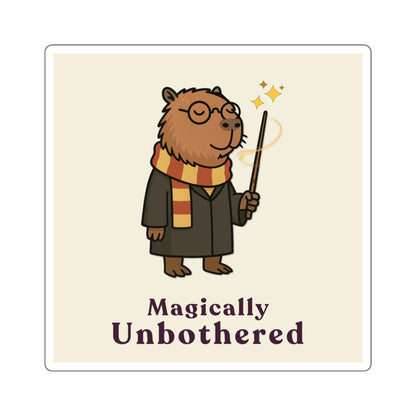 Hairy Potter Sticker – Funny Wizard Capybara Vinyl Sticker | Magically Unbothered