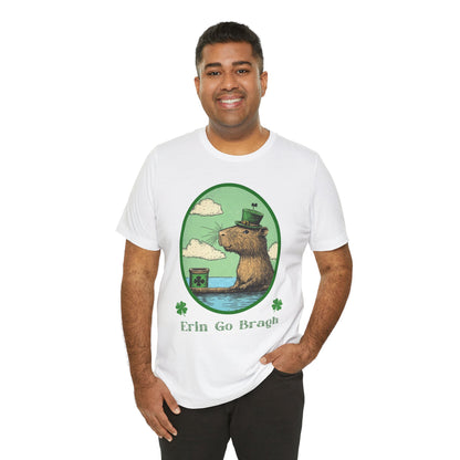 St Patrick's Day Erin Go Bragh Tee -  Capybara Swim Up Bar Unisex Jersey Short Sleeve Shirt