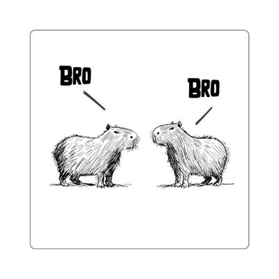Bro Bro Funny Capybara Vinyl Sticker