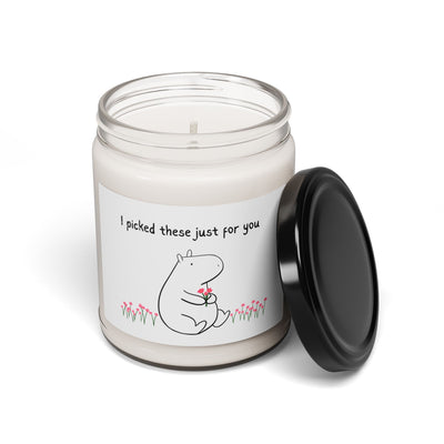 Cute Capybara Gift Candle “I Picked These Just for You”