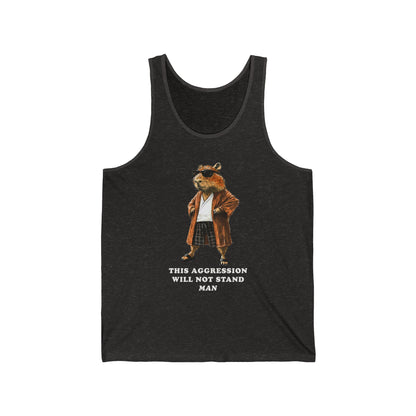 Capybowski 'This Aggression Will Not Stand, Man' - Unisex Jersey Tank