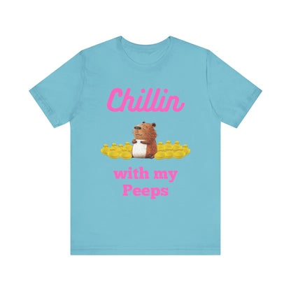 Chillin' with My Peeps Marshmellow - Unisex Jersey Tee (ADULT)