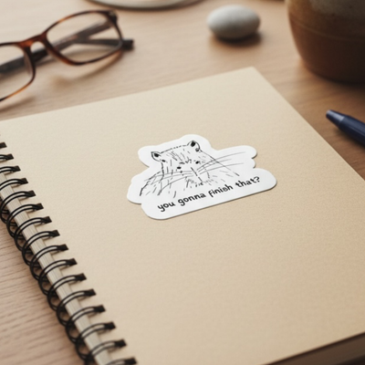 You Gonna Finish That? Capybara Die Cut Sticker