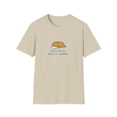 "Wake Me Up When Its Summer" Capybara Nap Softstyle Adult Tee