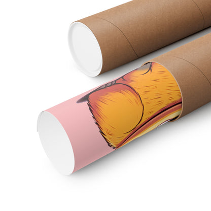 Cute & Funny Capybara Wall Art Print – Capybara Donut Bliss