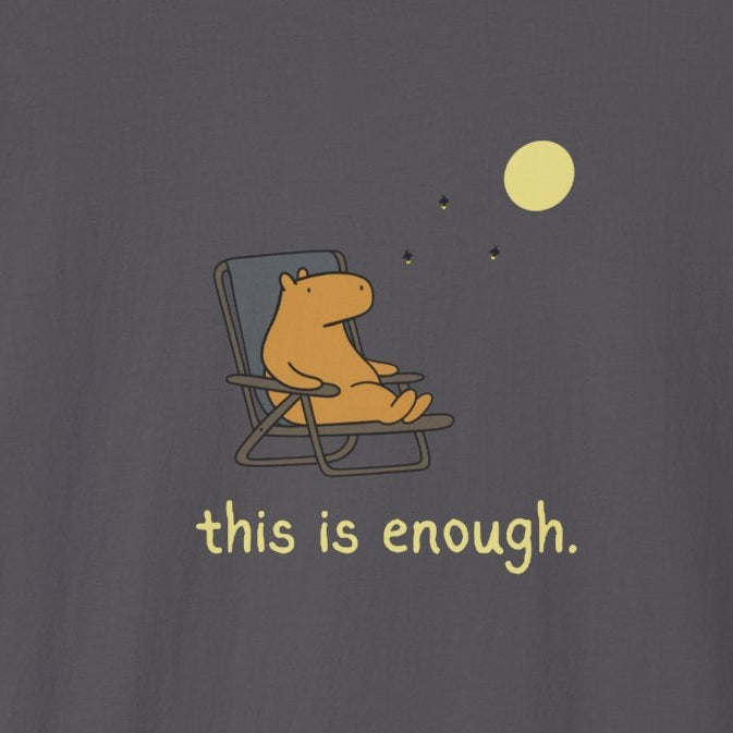 “This Is Enough” Capybara Moonlight Softstyle Tee