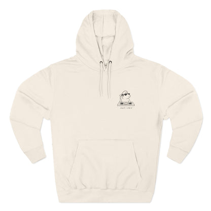 Embroidered Funny Capybara Hoodie – “Just Vibin'” Cozy Chill Sweatshirt