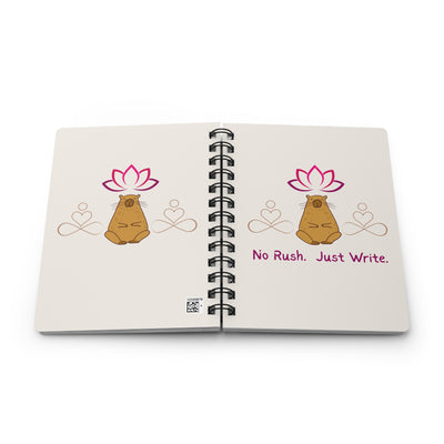 Capybara Aesthetic Notebook – No Rush Just Write Journal