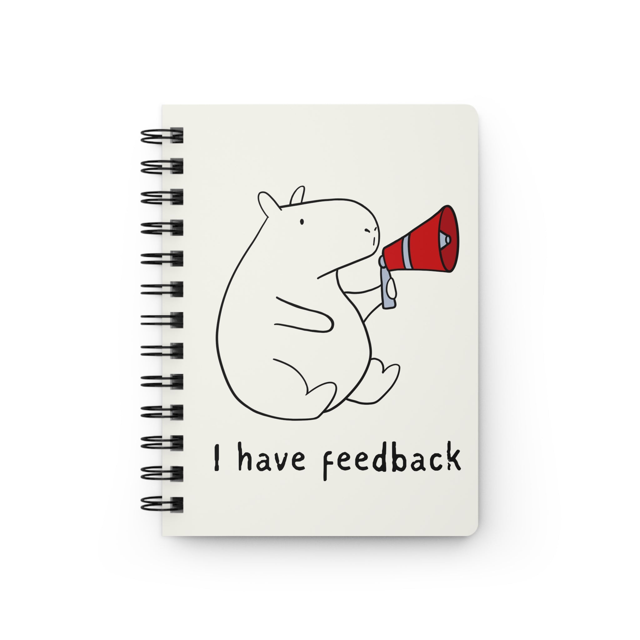 Funny Capybara Notebook – “I Have Feedback” Sarcastic Work Journal