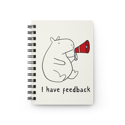 Funny Capybara Notebook – “I Have Feedback” Sarcastic Work Journal