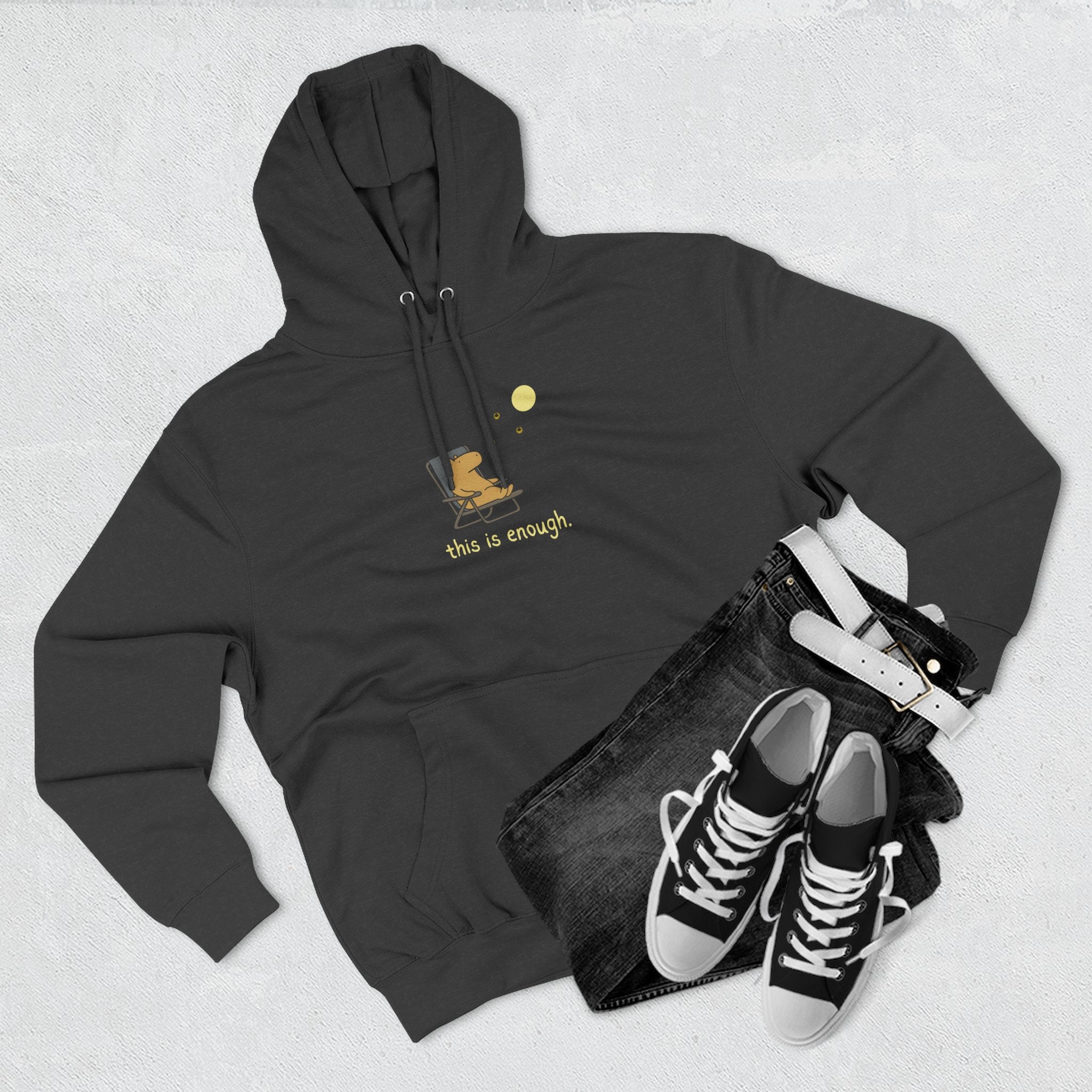 Moonlight This is Enough - Capybara Fleece Hoodie