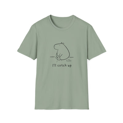 “I’ll Catch Up” Shirt  – Funny Capybara Softstyle Tee