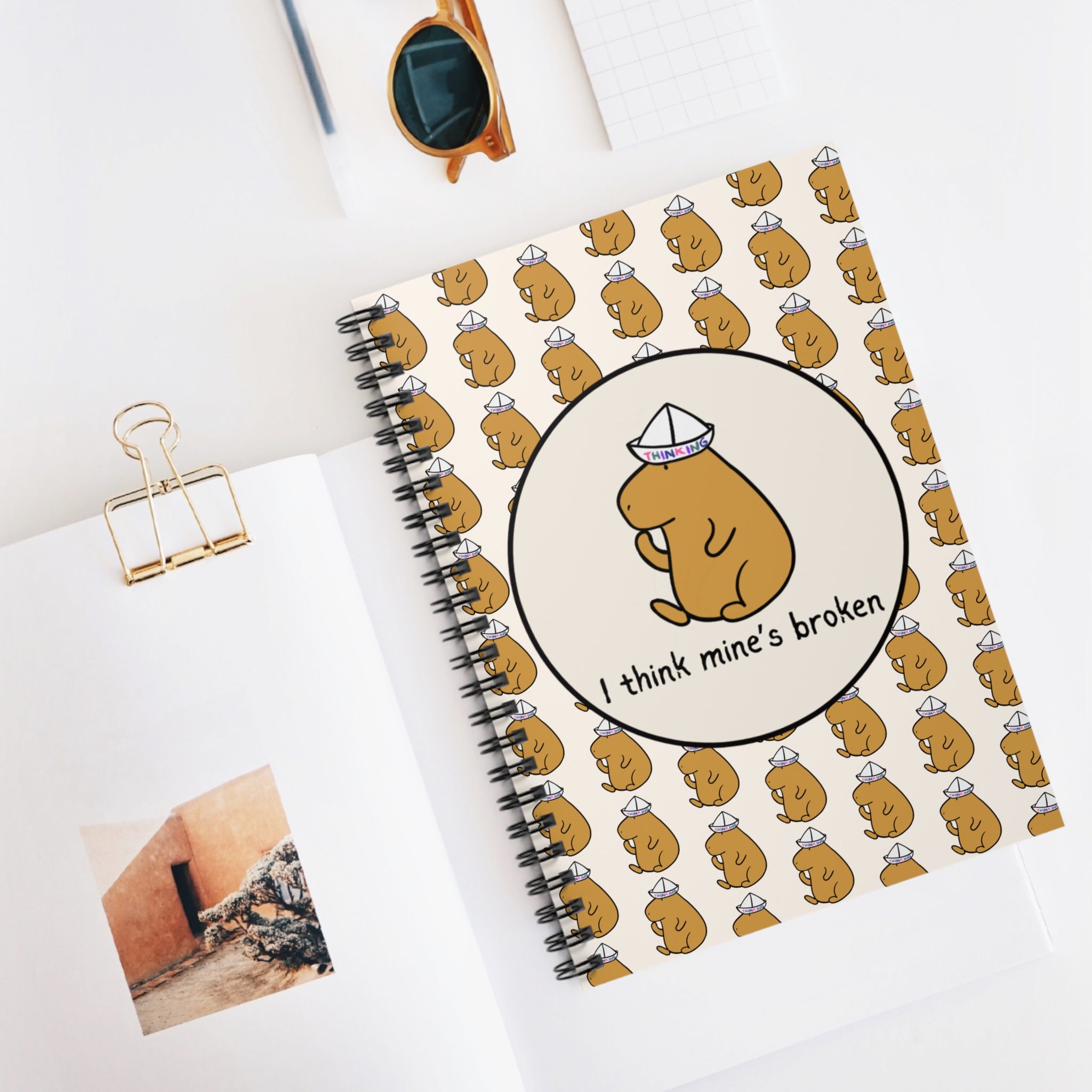 Funny Capybara Notebook – “I Think Mine’s Broken” Journal