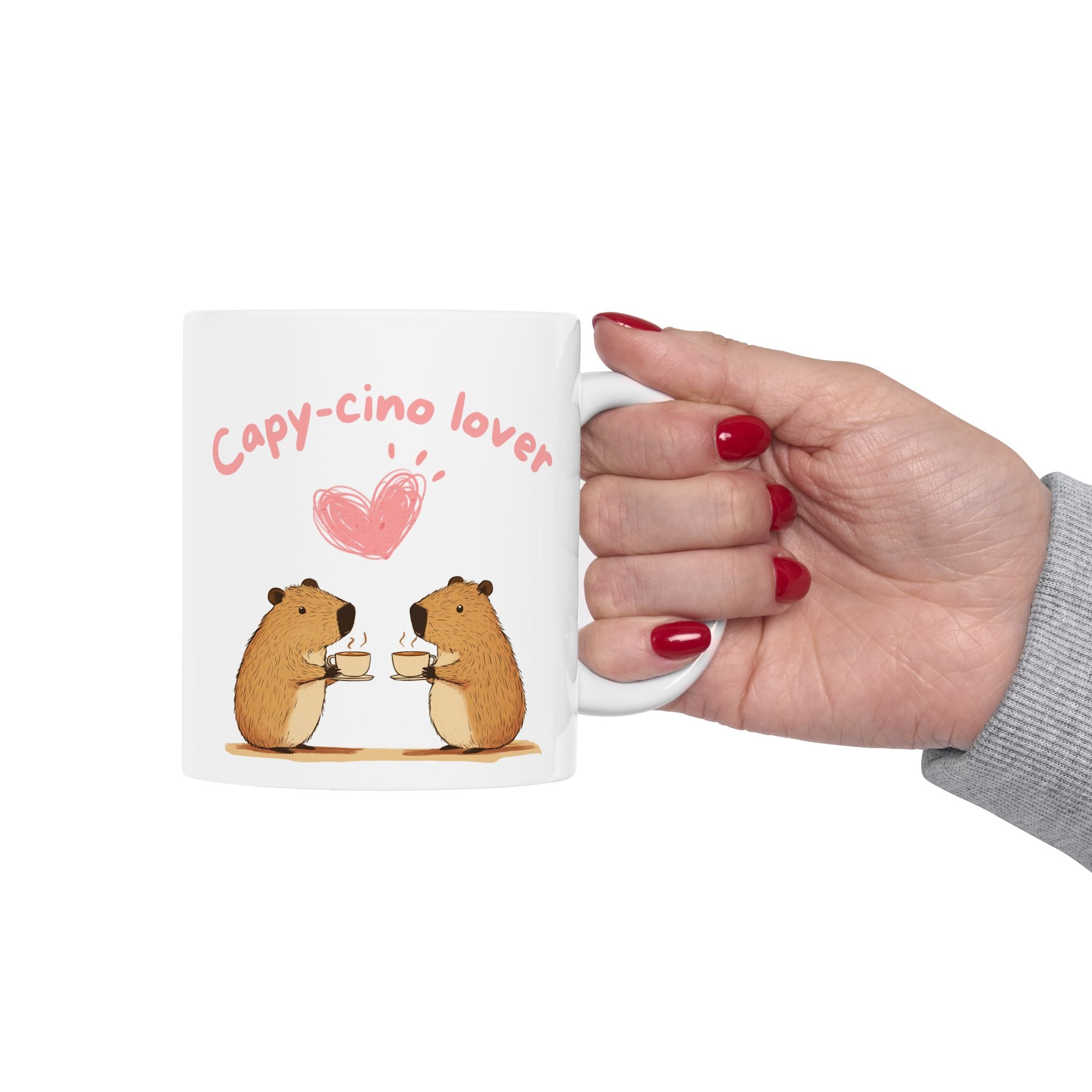 Capy-cino Lover Single Heart Mug