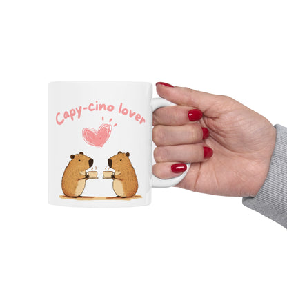 Capy-cino Lover Single Heart Mug