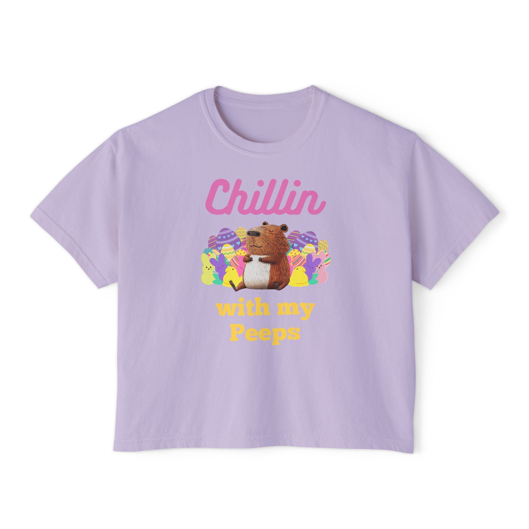 Clip Art Style Chillin with my Peeps Women's Boxy Shirt