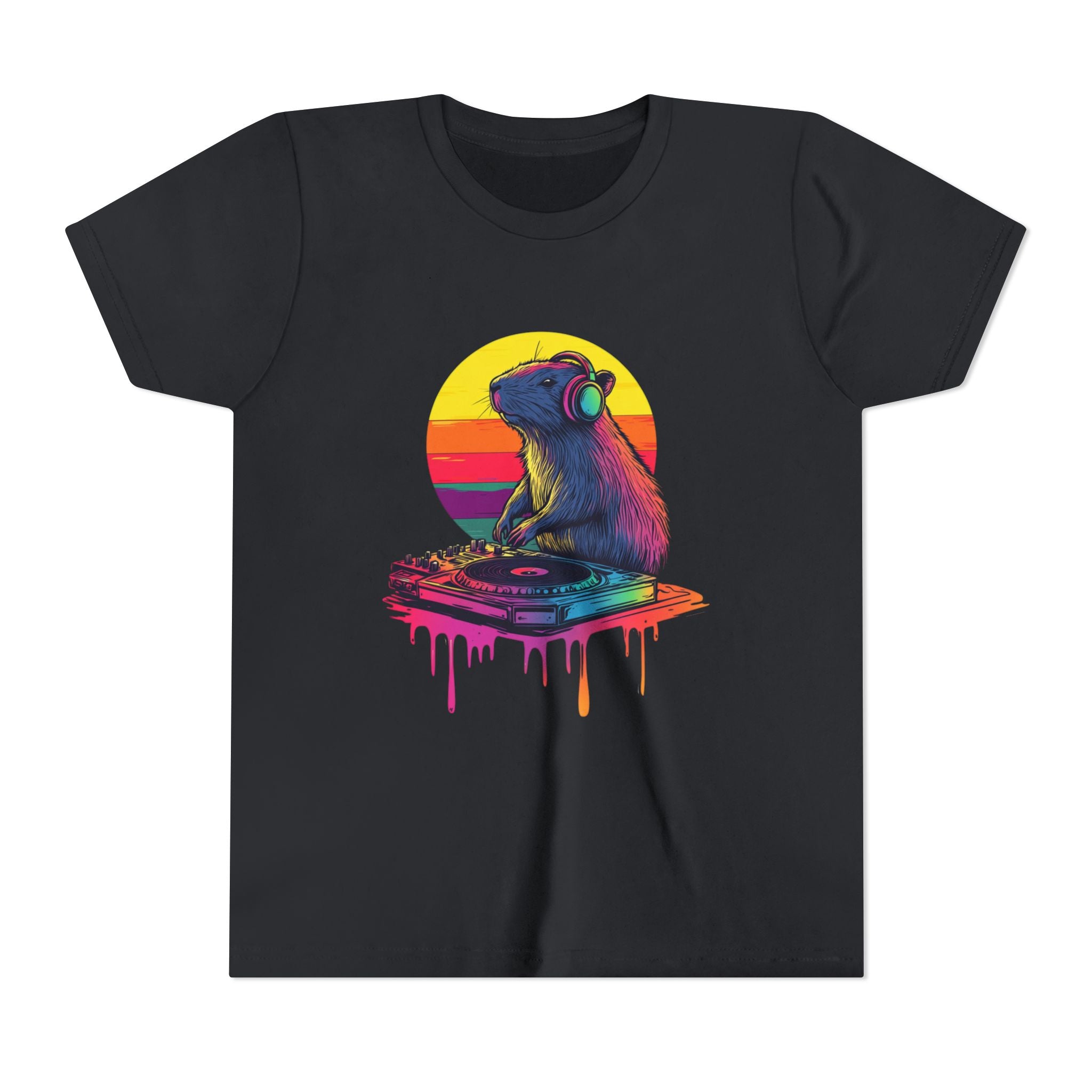 DJ Capybara Single Turntable - Unisex Tee (KIDS)