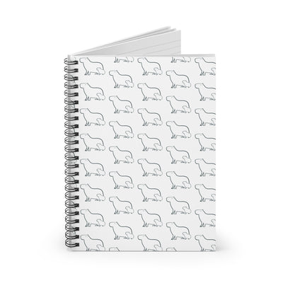 Minimalist Capybara Spiral Notebook – Mom and Baby Pattern Journal