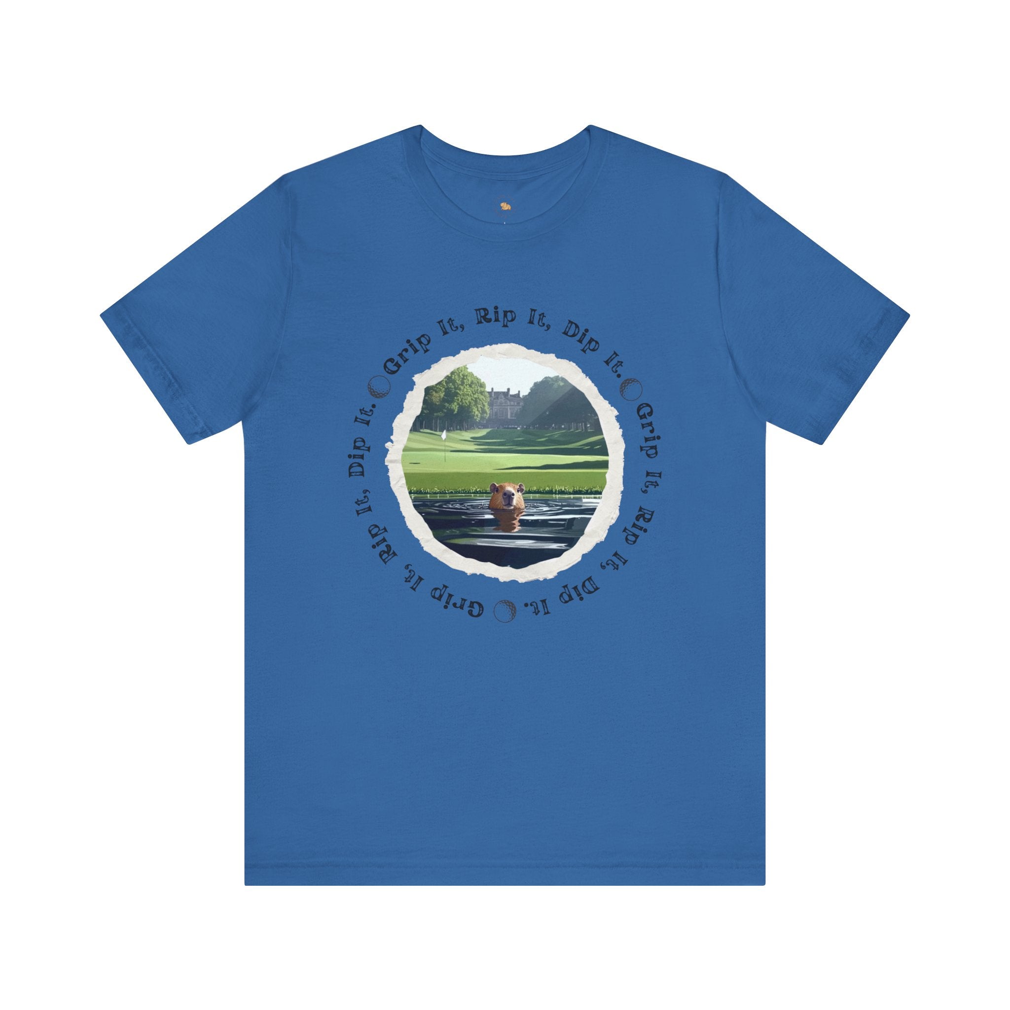 Capybara Grip It, Rip It, Dip It Tee (Capy Golf Edition)