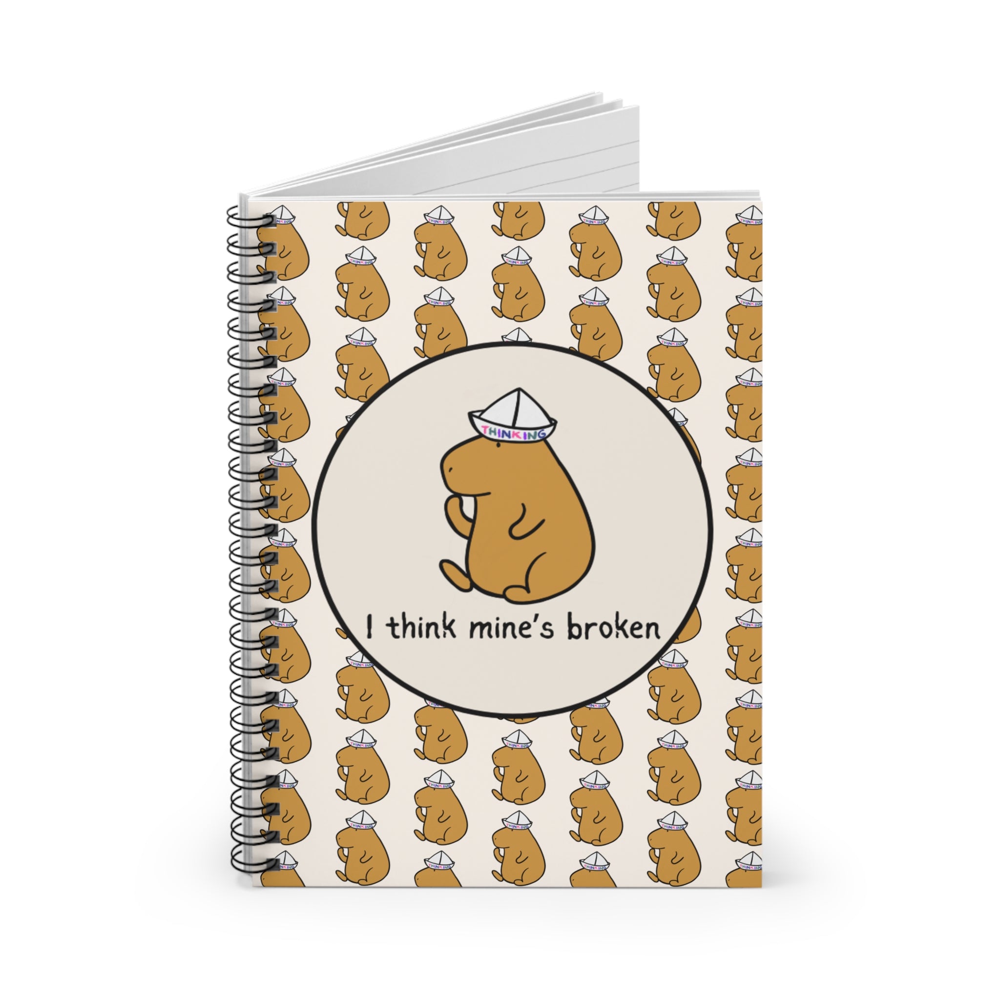 Funny Capybara Notebook – “I Think Mine’s Broken” Journal