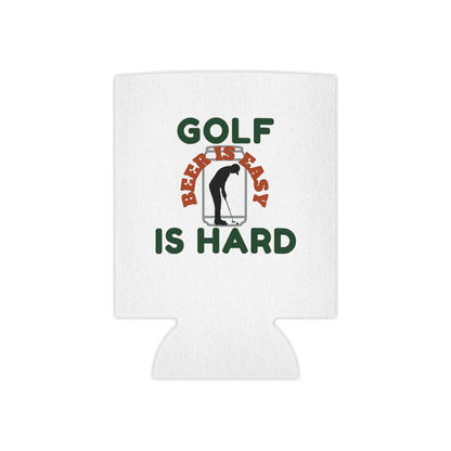 Golf is Hard, Beer is Easy Retro Koozie