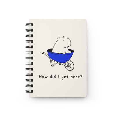 Funny Capybara Notebook – “How Did I Get Here?” Humor Journal