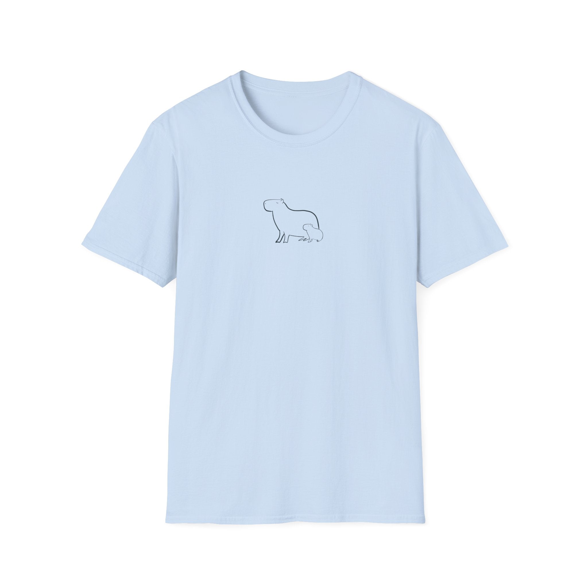 Minimalist Capybara Shirt – Mom & Baby Walk Tee