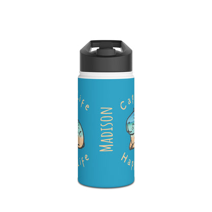 Capybara Kids Water Bottle | Cute Animal Gift for Kids | Personalized 12oz Bottle