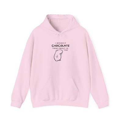 I Wonder If Chocolate Thinks About Me Too | Funny Capybara Hoodie