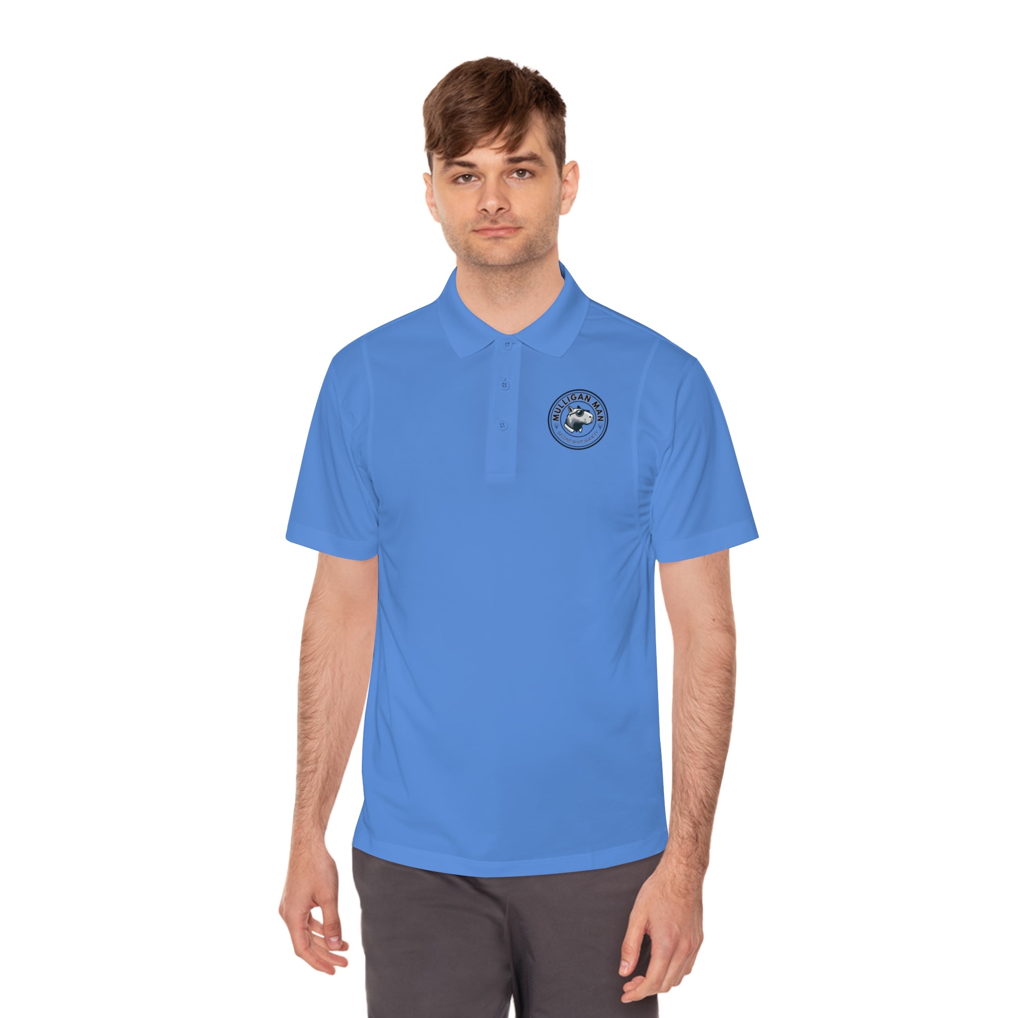Funny Golf Polo Shirt – Mulligan Man – Second Shot Society Logo, Golf, Summer Outings, Father's Day Gift