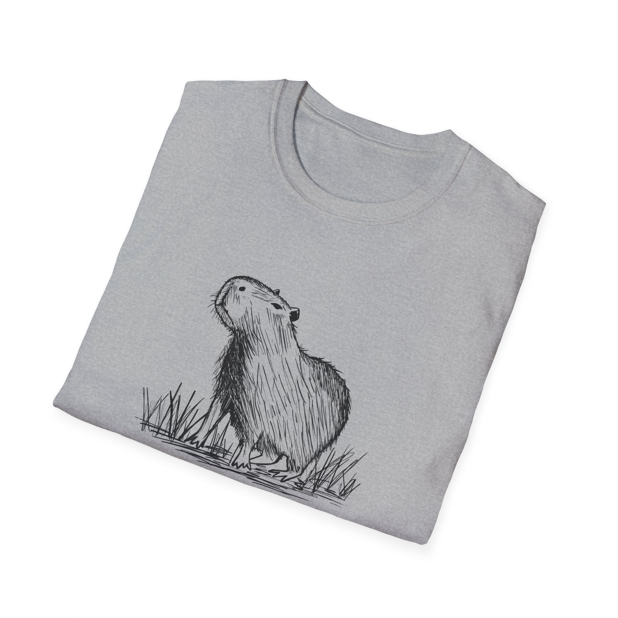 This Is Me Unbothered Shirt – Funny Capybara Softstyle Tee