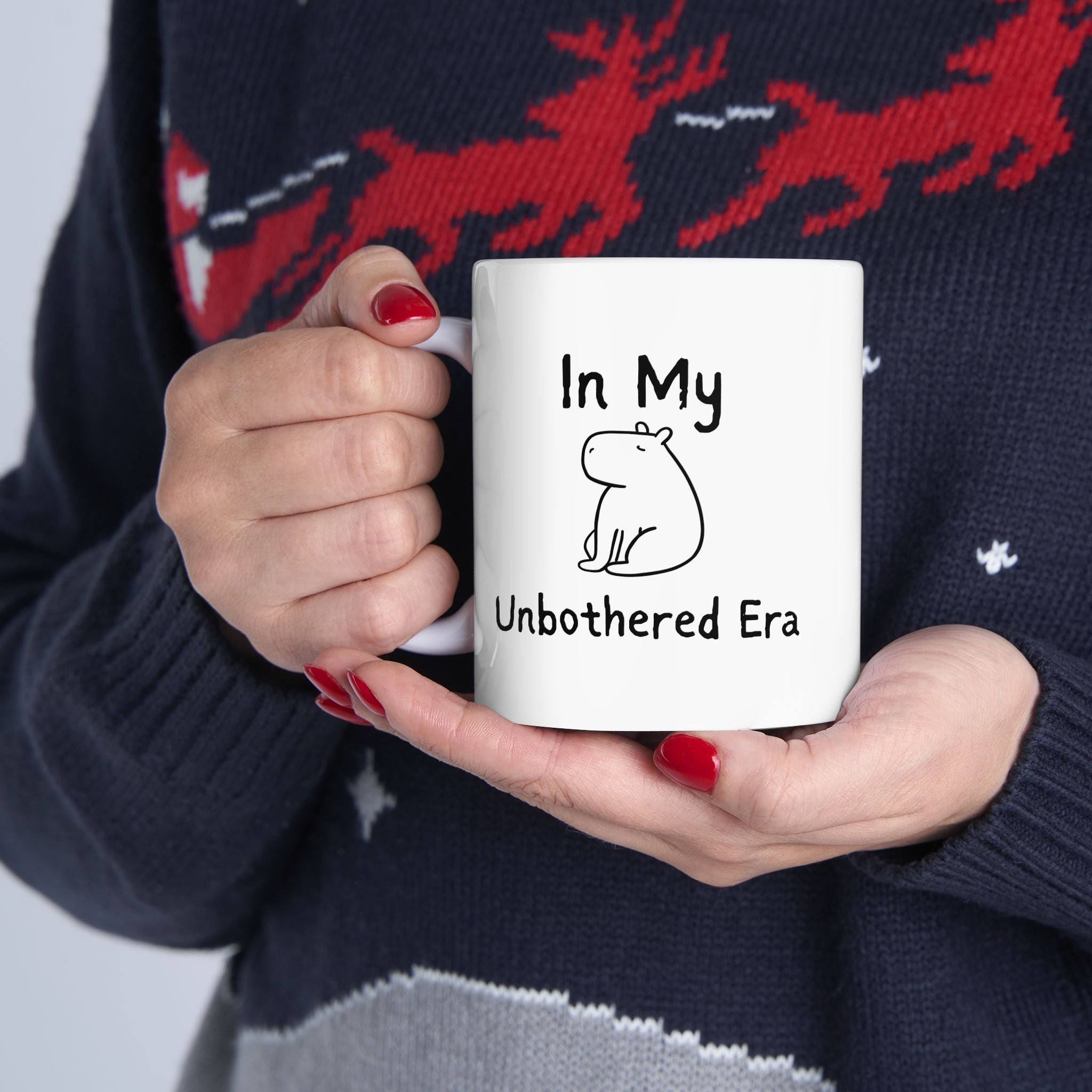"In My Unbothered Era" Funny Capybara Coffee Mug