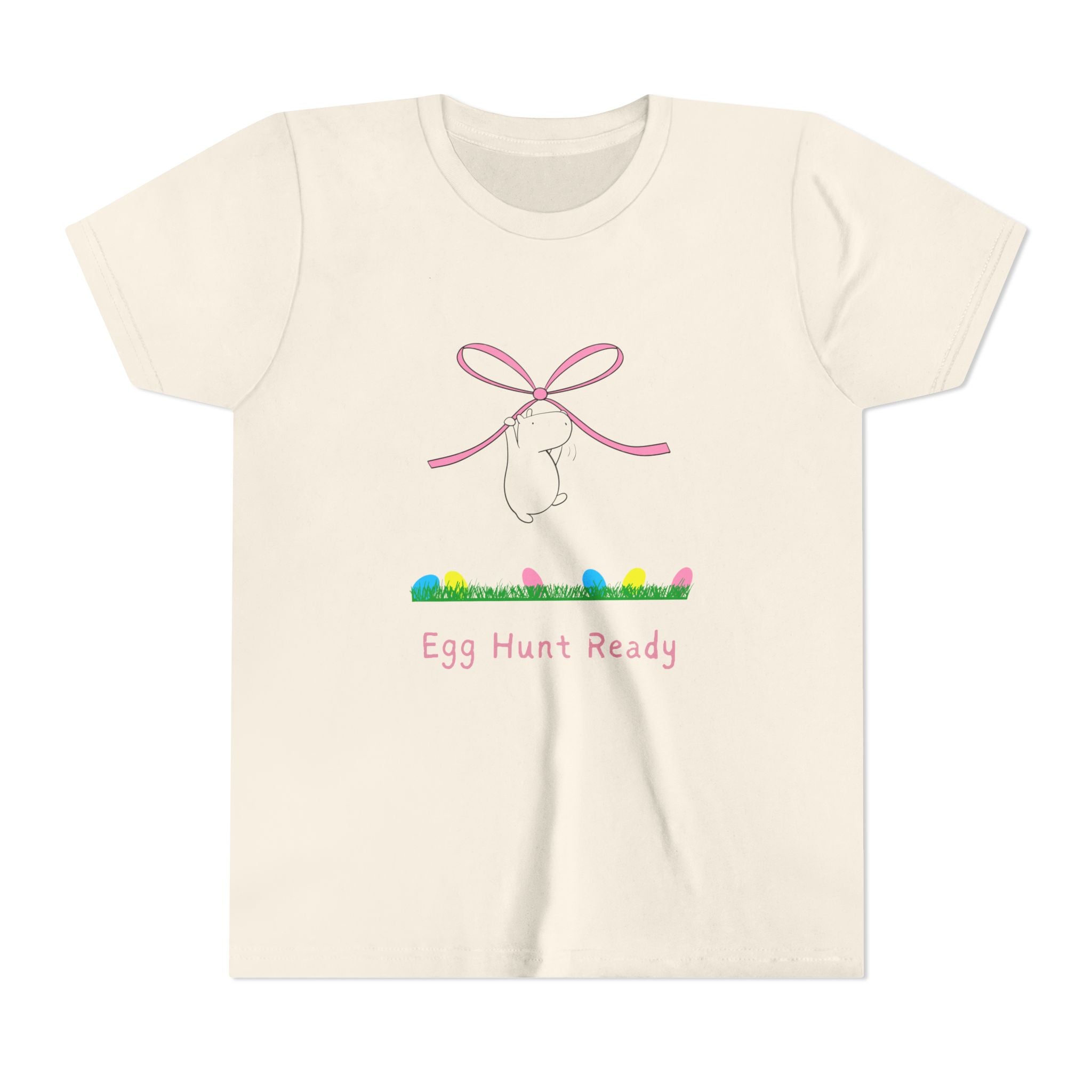 Egg Hunt Ready Kids Shirt – Cute Easter Capybara T-Shirt for Boys & Girls